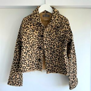 DL1961 Gilr’s leopard print denim jacket ( size S)